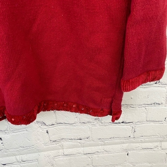 The Quaker Factory Sequin Flag Sweater small - Picture 4 of 5